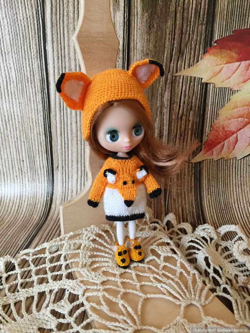 Mini Blythe вязаная одежда