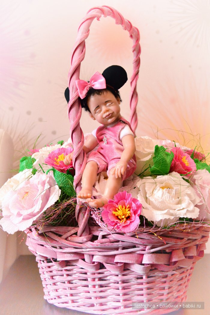 Девочка Минни Маус и малыш. Мини куклы (фото 3)