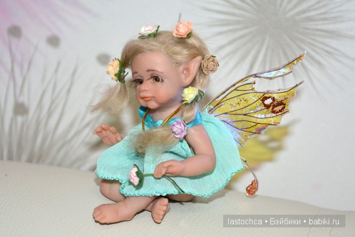 Эльфийка авторская мини кукла Елены Ткаченко (фото 6)