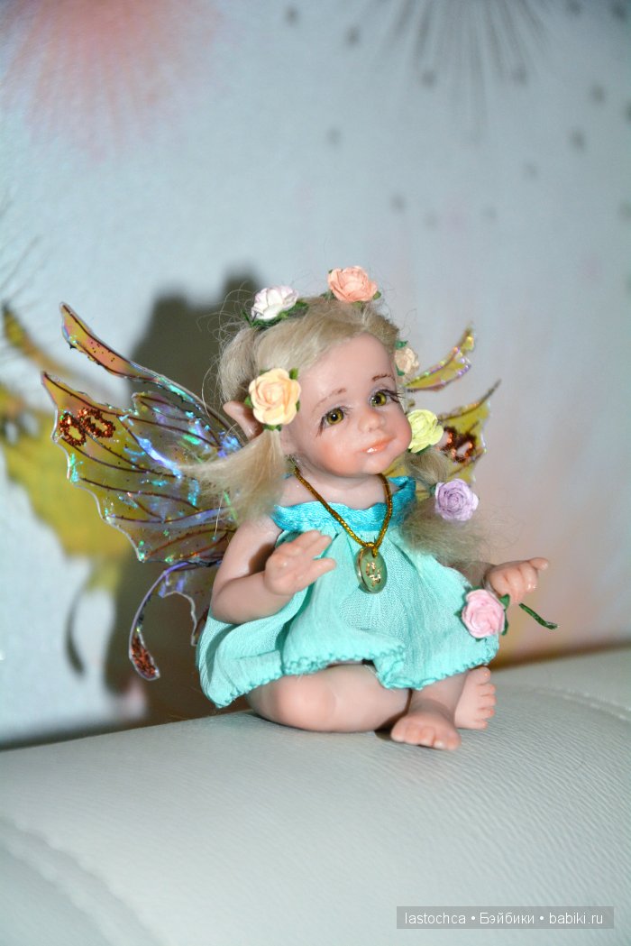 Эльфийка авторская мини кукла Елены Ткаченко (фото 5)