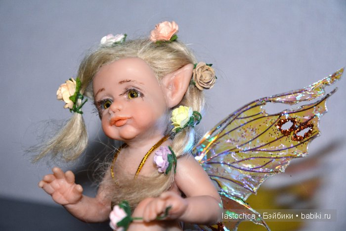 Эльфийка авторская мини кукла Елены Ткаченко (фото 2)
