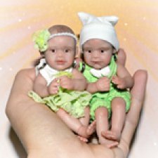 Двойняшки от Елены Ткаченко. Мини куклы