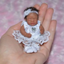 Мулаточка Луиза - авторская мини кукла Елены Ткаченко