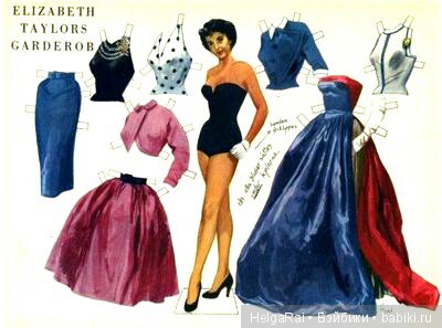 Elizabeth Taylor paper dolls ( бумажные куклы ) 4
