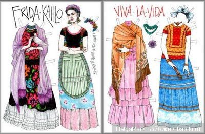 Frida Kahlo paper dolls ( бумажные куклы ) 6