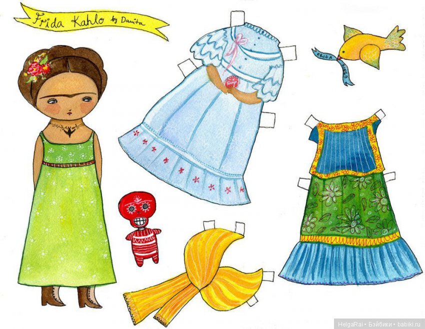 Frida Kahlo paper dolls ( бумажные куклы ) 6