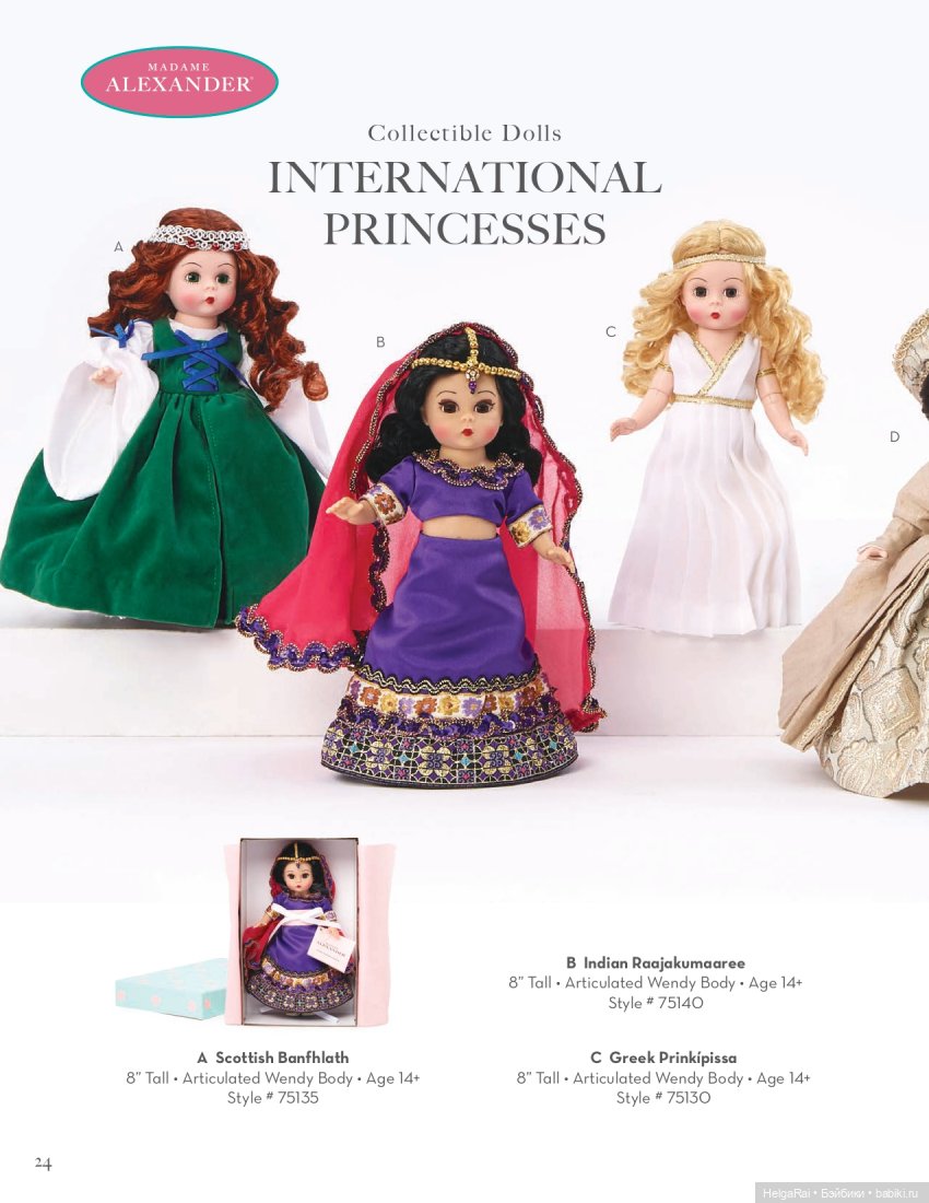 Каталог кукол Madame Alexander 2020 г