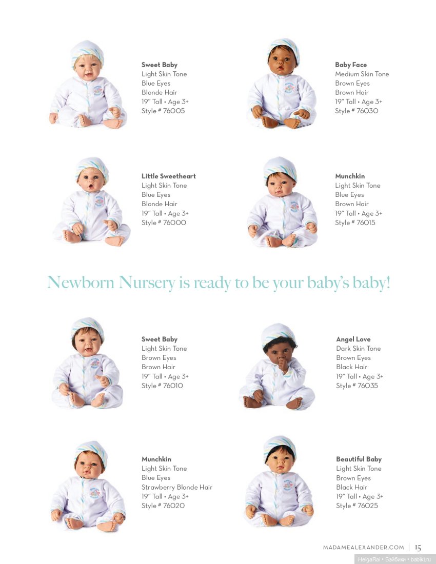 Каталог кукол Madame Alexander 2020 г