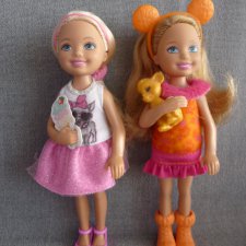Милые куколки Челси от Mattel, рост 14 см.