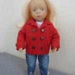 Курточка-пальто от Марины Цветковой для кукол Минуш от Sylvia Natterer (Petitcollin и Kathe Kruse) .