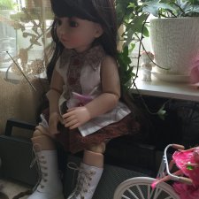 Новая шарнирная куколка брюнетка с короной 45см  - Снижение Цены !