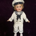 Комплект в морском стиле для антикварной куклы-мальчика