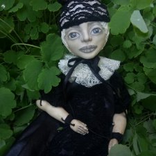 Авторская кукла Чёрная Пешка
