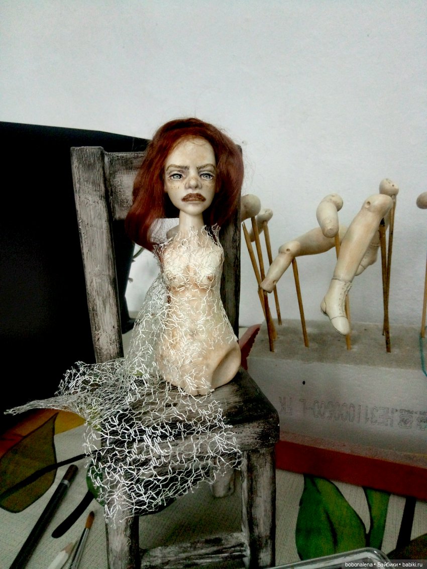 Рыжая и осень — Авторские шарнирные куклы своими руками: лепка