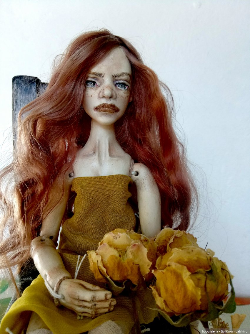Рыжая и осень...2 — Авторские шарнирные куклы своими руками: лепка