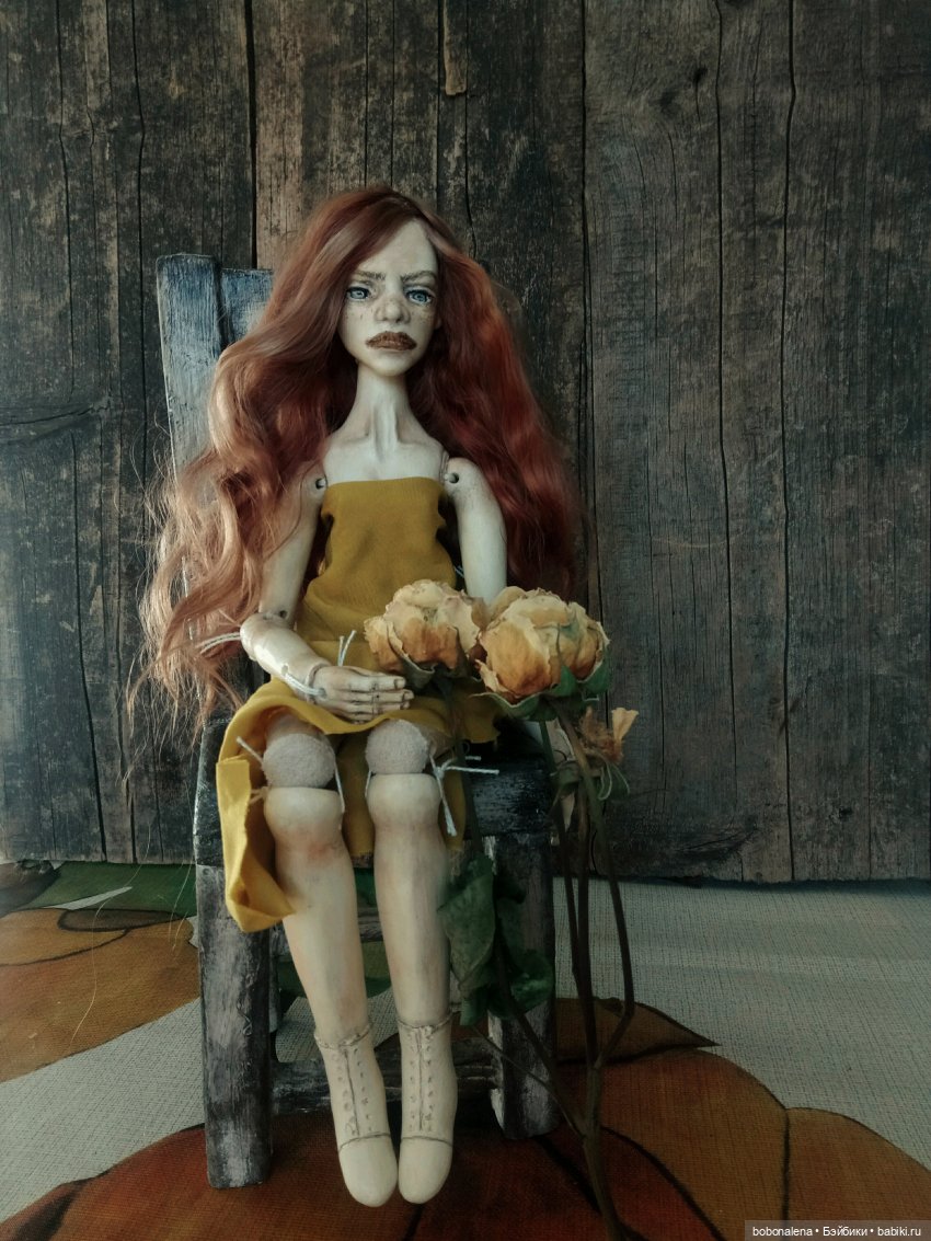Рыжая и осень...2 — Авторские шарнирные куклы своими руками: лепка