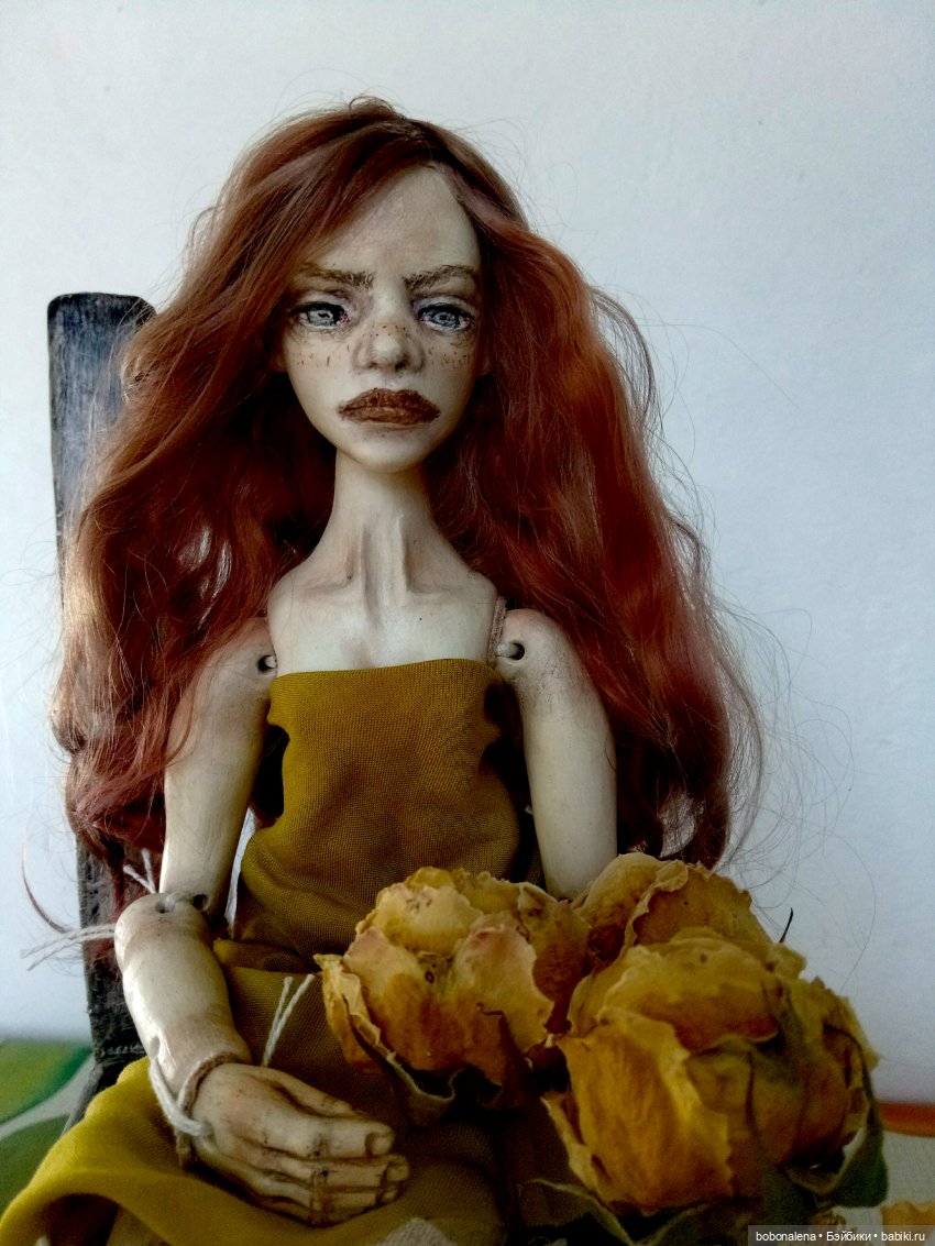 Рыжая и осень...2 — Авторские шарнирные куклы своими руками: лепка