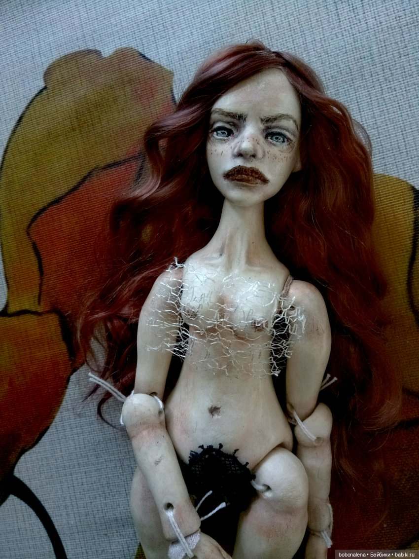 Рыжая и осень...2 — Авторские шарнирные куклы своими руками: лепка (фото 7)