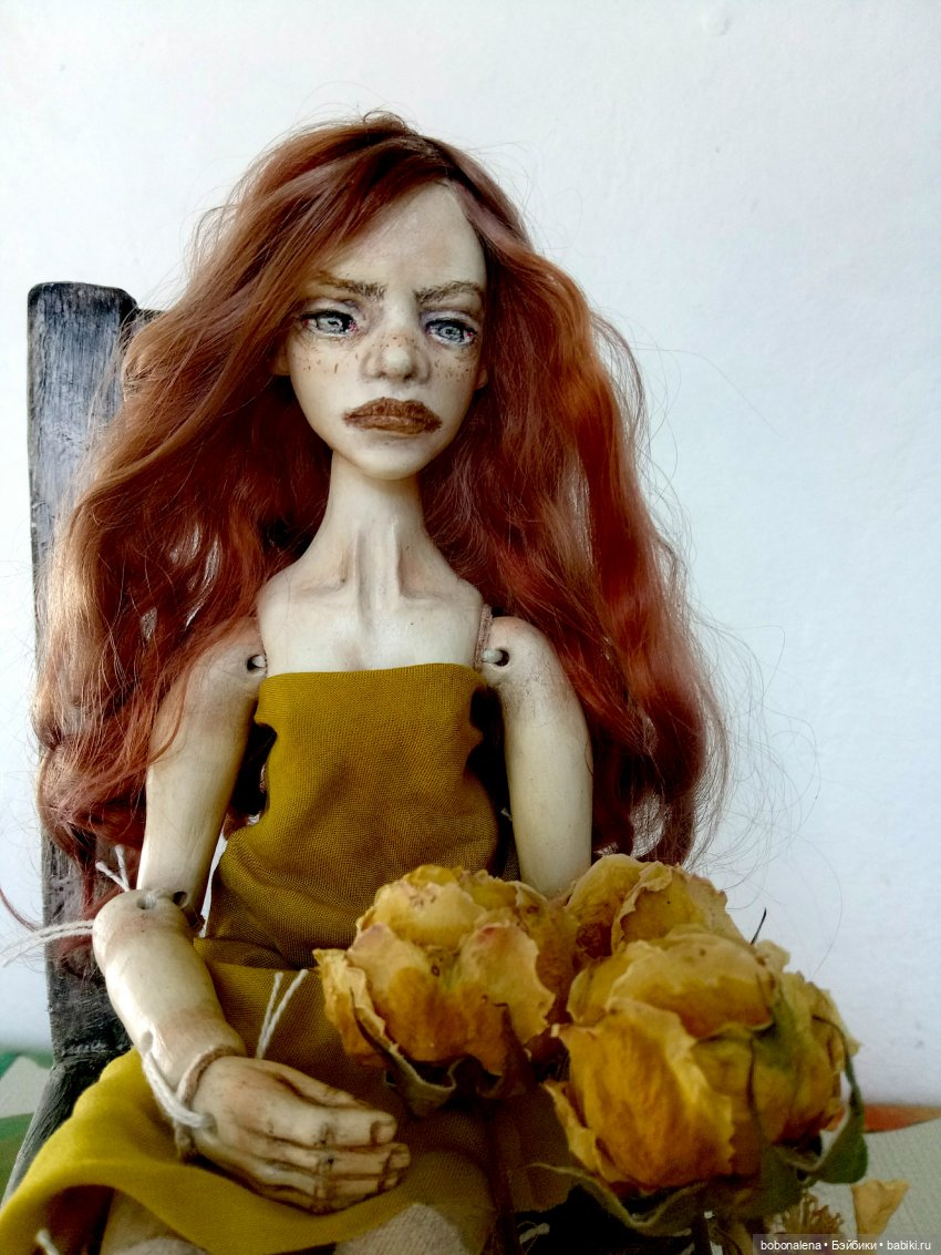 Рыжая и осень...2 — Авторские шарнирные куклы своими руками: лепка