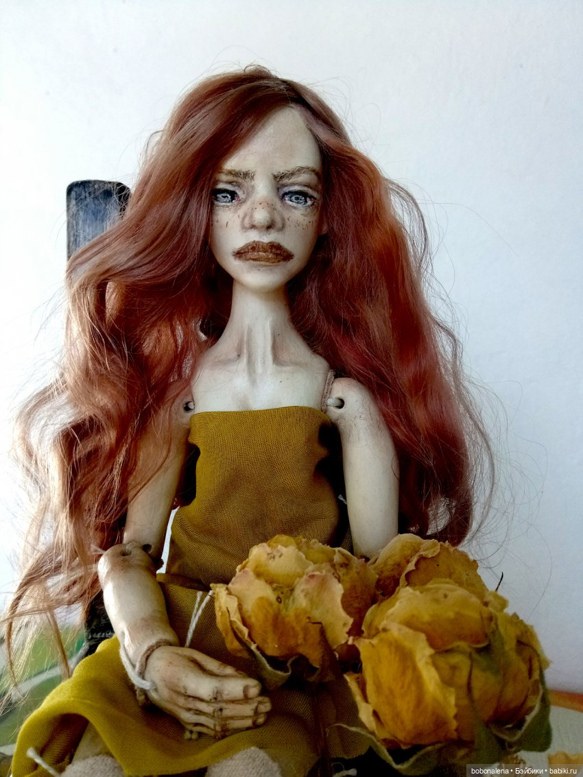 Рыжая и осень...2 — Авторские шарнирные куклы своими руками: лепка
