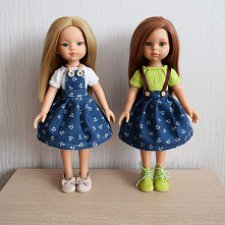 Одежда для кукол - Одежда для куклы Паола Рейна. Джинсовый сарафан купить вШопике