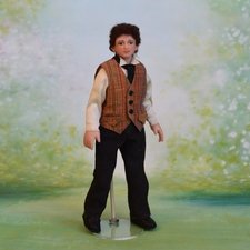 Миниатюрная кукла джентельмен в масштабе 1/12