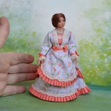 Миниатюрная кукла леди в масштабе 1/12