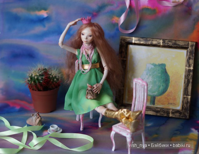 Сборная солянка: куклы и заяц. Шарнирная авторская кукла (фото 8)
