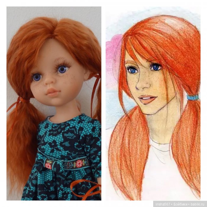 Рыжулька Кристинка — ООАК Paola Reina (Паола Рейна) и испанских кукол: перерисовка (фото 3)
