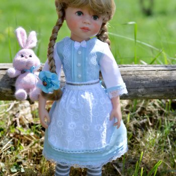 Платье Алисы для куколки Шильдкрет