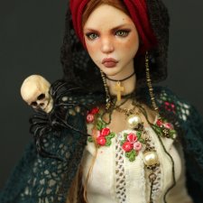 Авторская шарнирная кукла Молодая Яга