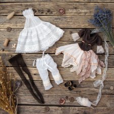 Комплект одежды для авторской текстильной куклы Натали. Осминко Наталья