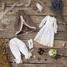 Комплект одежды для авторской текстильной куклы Ольги. Осминко Наталья