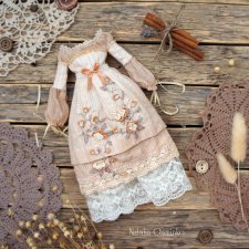 Комплект одежды для авторской текстильной куклы Анжелики. Осминко Наталья
