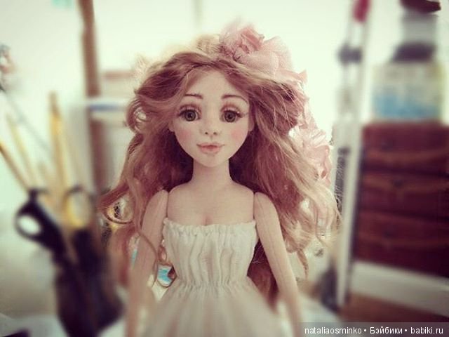 Авторские текстильные куклы Натальи Осминко. Полина. Фото процесса (фото 4)