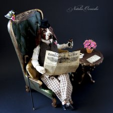 Видео Сэр Бассет Хаунд. Авторские куклы Натальи Осминко