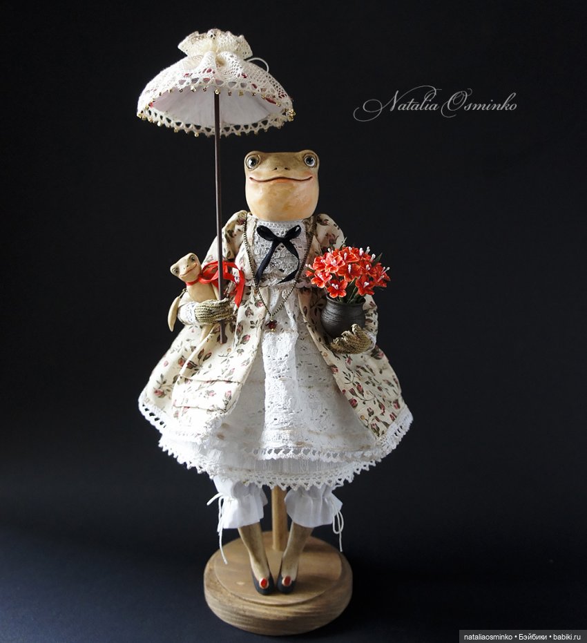Лягушка Алионора. Авторские куклы Осминко Натальи (фото 2)