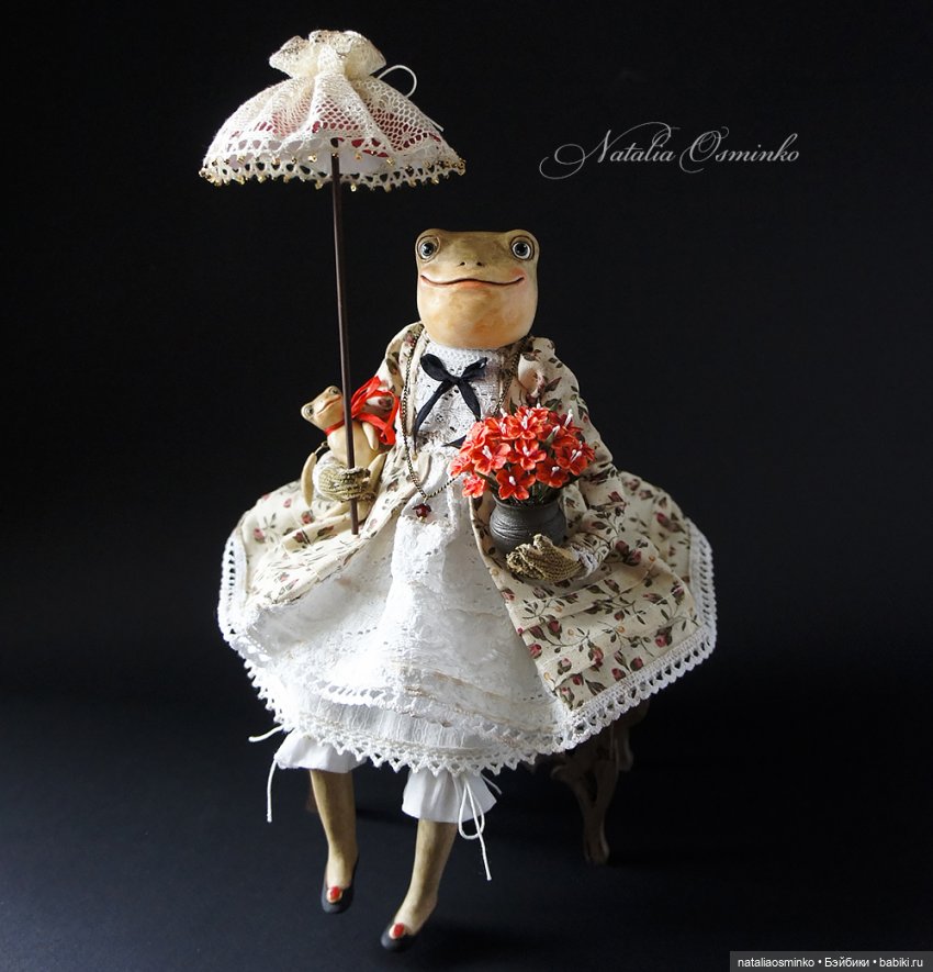 Лягушка Алионора. Авторские куклы Осминко Натальи (фото 4)