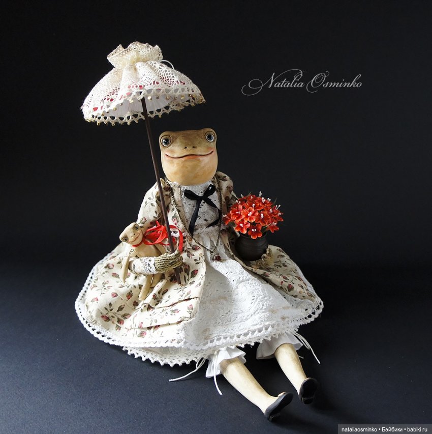 Лягушка Алионора. Авторские куклы Осминко Натальи (фото 6)