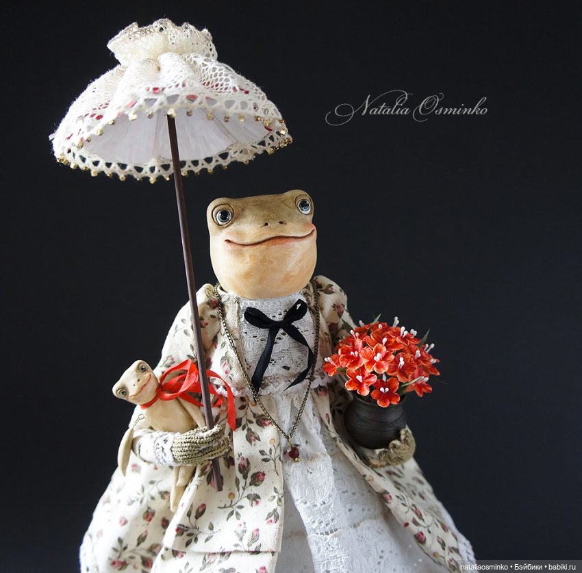 Лягушка Алионора. Авторские куклы Осминко Натальи (фото 3)