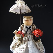 Лягушка Алионора. Авторские куклы Осминко Натальи