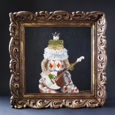 Картина куклы "Лягушонок Жак". Авторские куклы Натальи Осминко