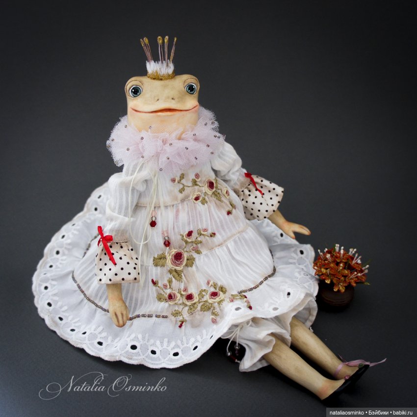 Лягушка Rosie. Авторские куклы Натальи Осминко (фото 2)