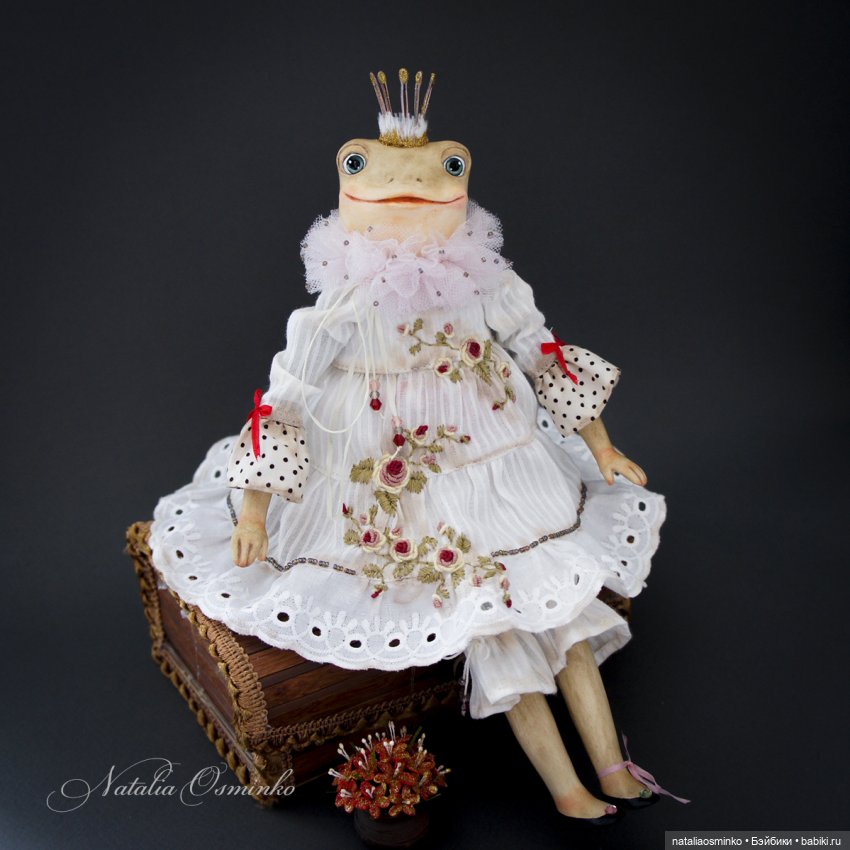 Лягушка Rosie. Авторские куклы Натальи Осминко (фото 4)