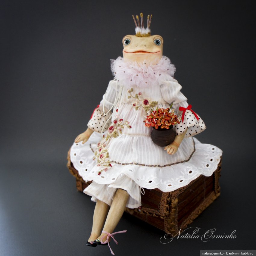 Лягушка Rosie. Авторские куклы Натальи Осминко (фото 6)