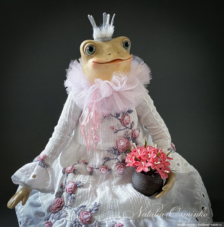 Лягушка Роузи. Авторские куклы Натальи Осминко (фото 6)