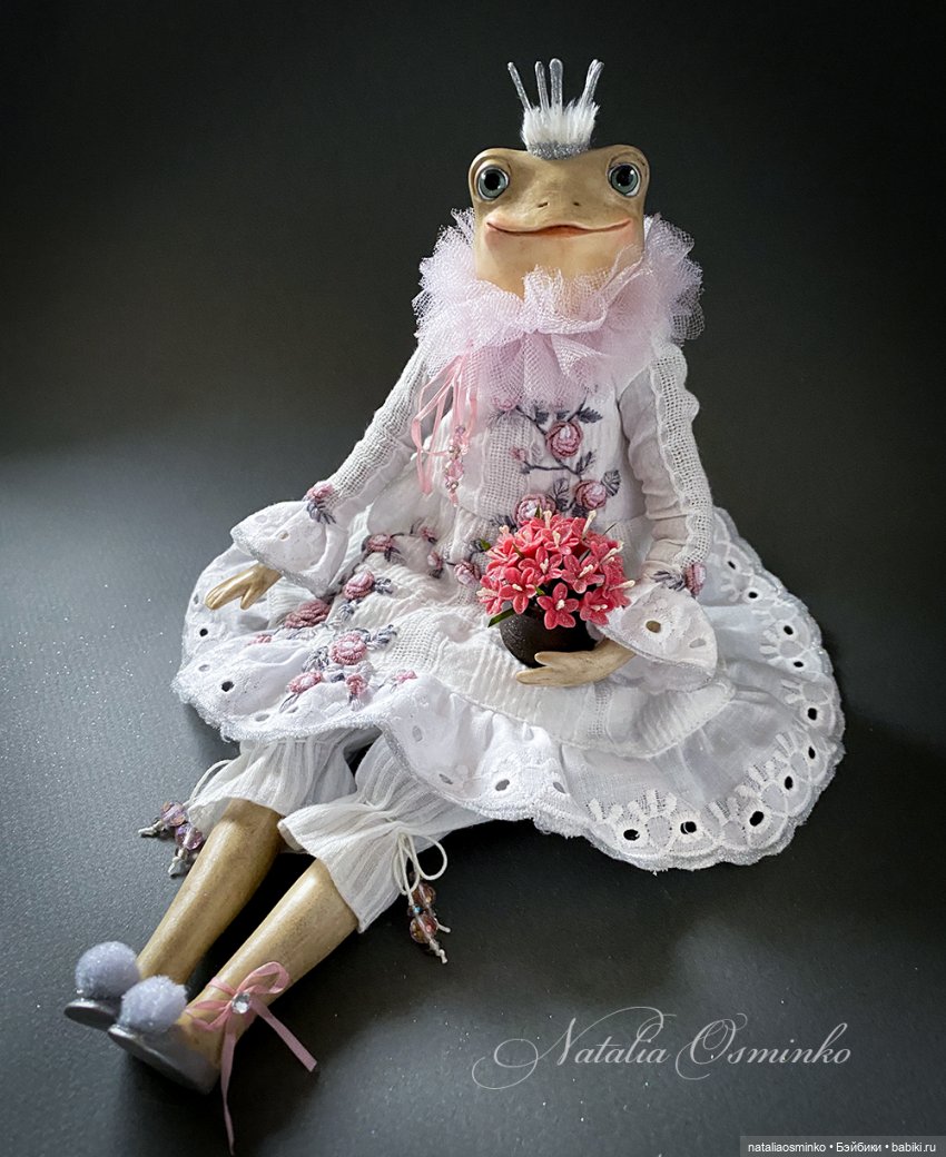 Лягушка Роузи. Авторские куклы Натальи Осминко | Бэйбики Лягушка Роузи. Авторские куклы Натальи Осминко (фото 5)