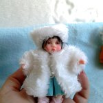 Авторская куколка 9 см по мотивам куклы "Еще не проснулась.."
