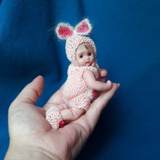 Авторские мини куколки из полимерной глины