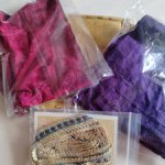 Лот ткани для шитья антикварным куклам